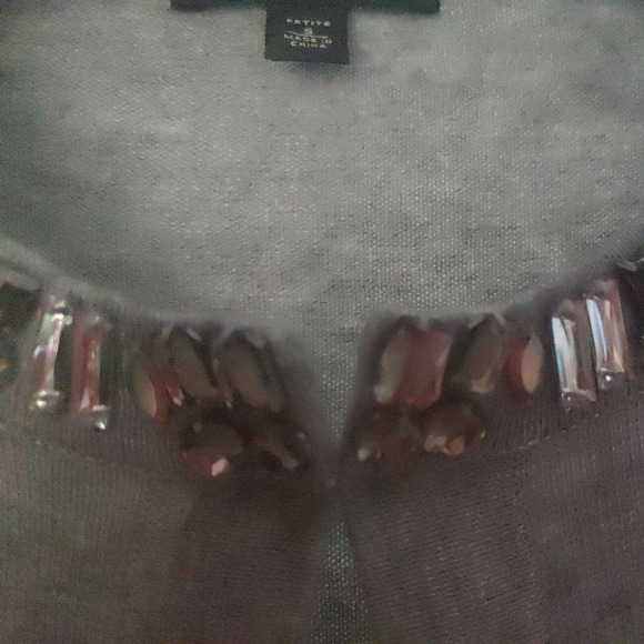Banana Republic Small rhinestones Sweater Gray - Picture 2 of 6